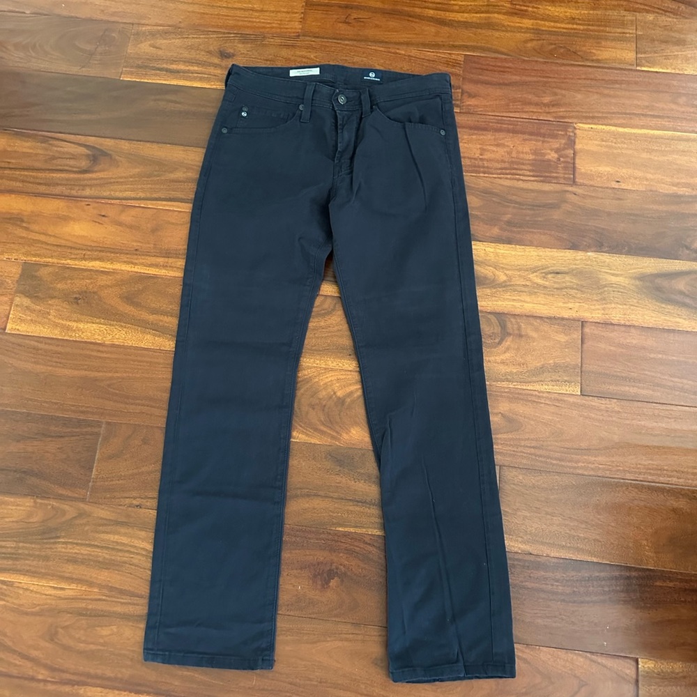 AG Adriano Goldschmied Men's Slim Straight Jeans - Black